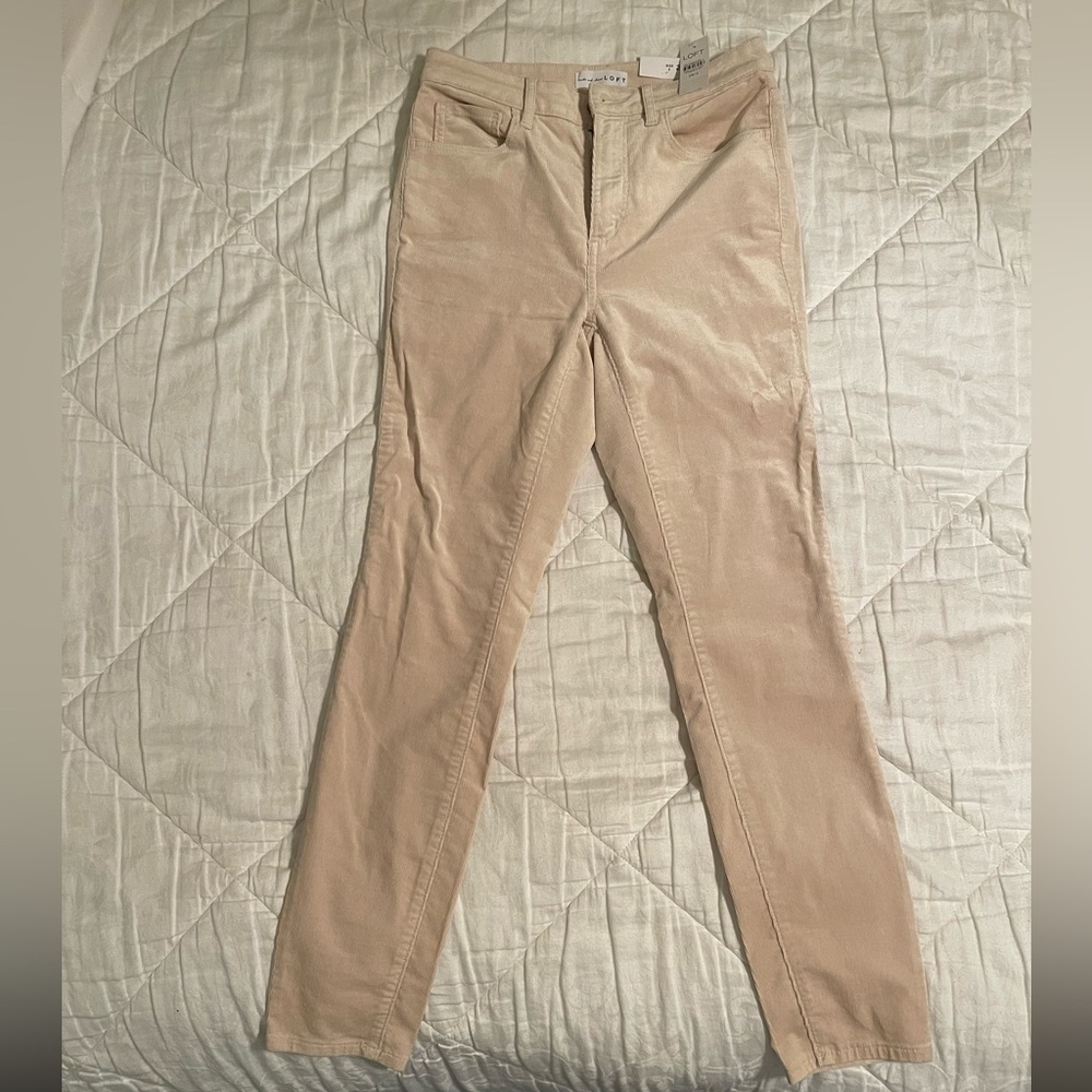 Khaki corduroy pants from loft